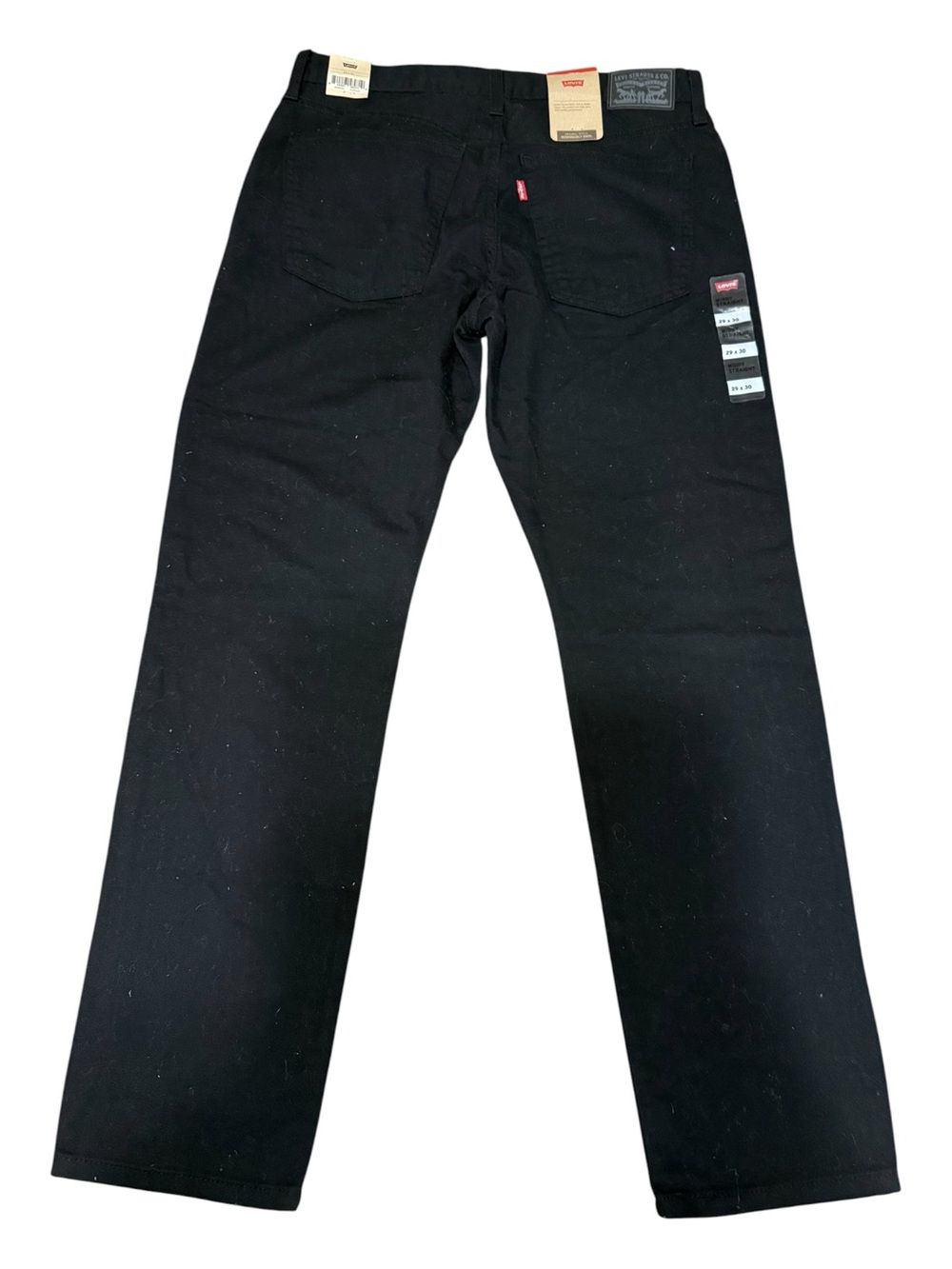 Levi's Men's Black Straight Jeans - Classic Five-Pocket
